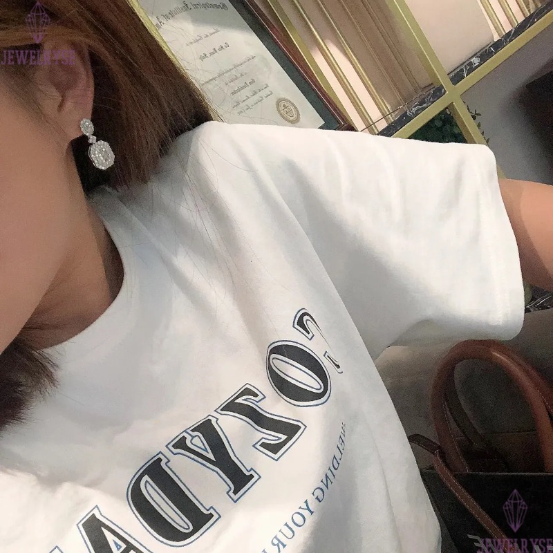 Choucong Brand Dangle Earring Luxury Jewelry Six Style 925 Sterling Silver Sparkling Handmade White Topaz T Princess Cut White Zircon Eternity Women D