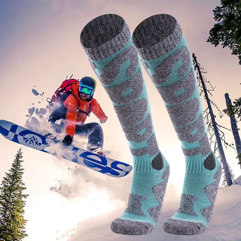 Skiing warm over the knee suitable for snowboarding, outdoor sports, long tube hiking socks, performance socks