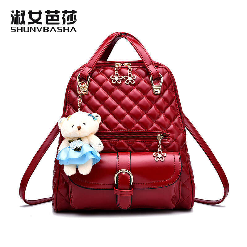 Shoulder 2024 Trendy Backpack Spring/Summer New Student Fashion Casual Bear Women's Bag
