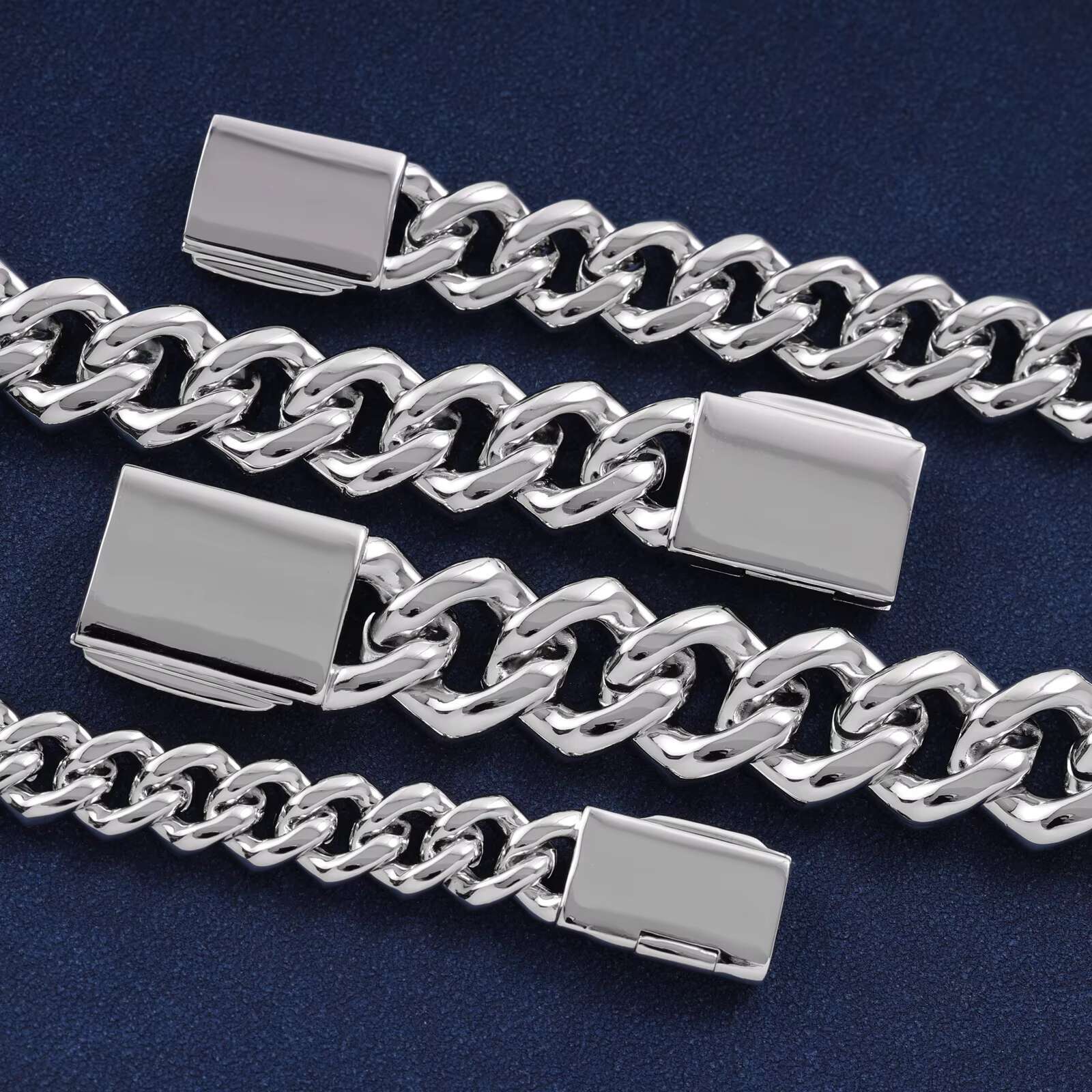 VVS D Moissanite 925 Sterling Silver Chain 6mm-18mm Hip Hop Fashionable Cuban Bracelet Necklace Jewelry Gold Plating Wedding