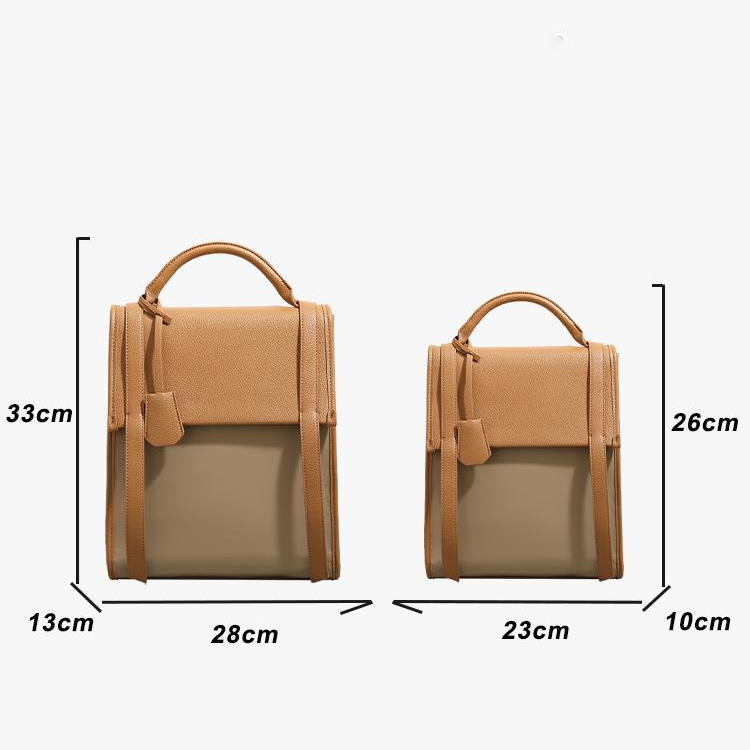 Small and high-end women's backpack with genuine leather design, casual commuting backpack, female student computer bag, backpack
