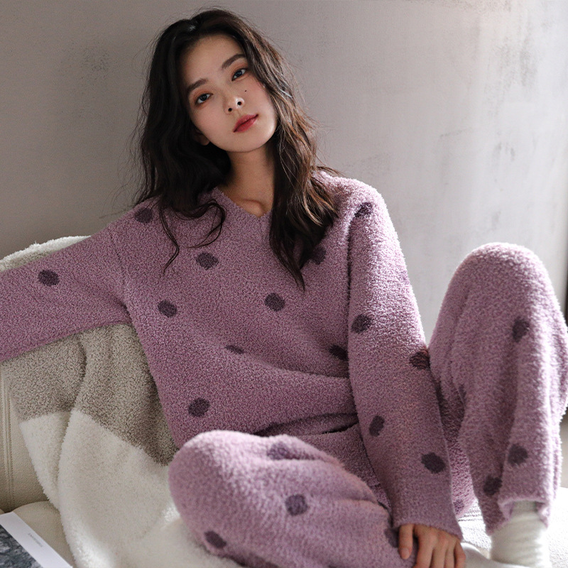 B904-Pure cotton pajamas women summer short-sleeved suit sweet casual simple cropped pants comfortable home