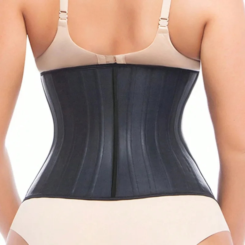 25 bone tight corset waist trainer latex body shape female abdominal hem Slimming belt model shoulder strap weight loss 250430