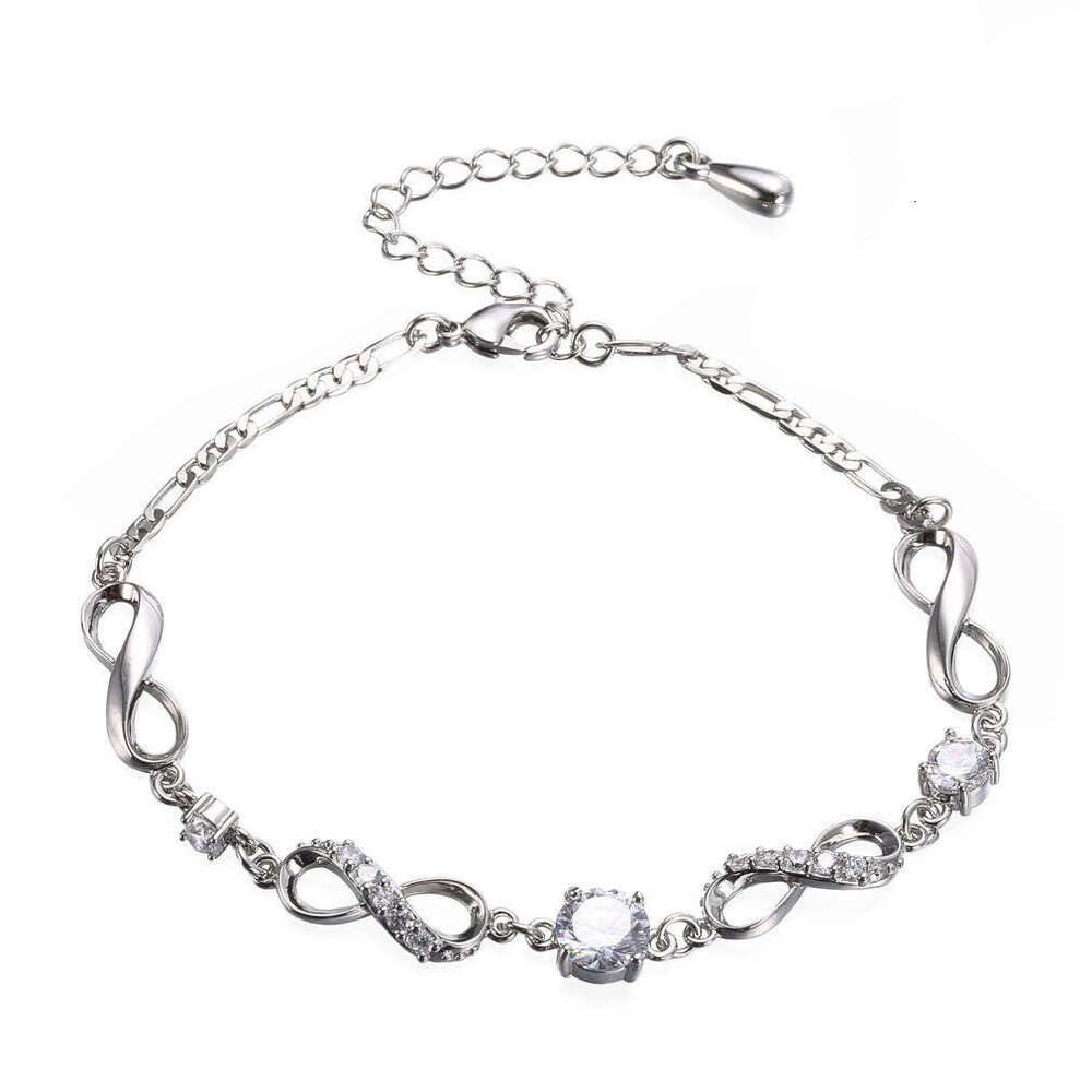 Japanese Korean fashion personality 8-type bracelet jewelry for girls, simple and versatile ankle chain