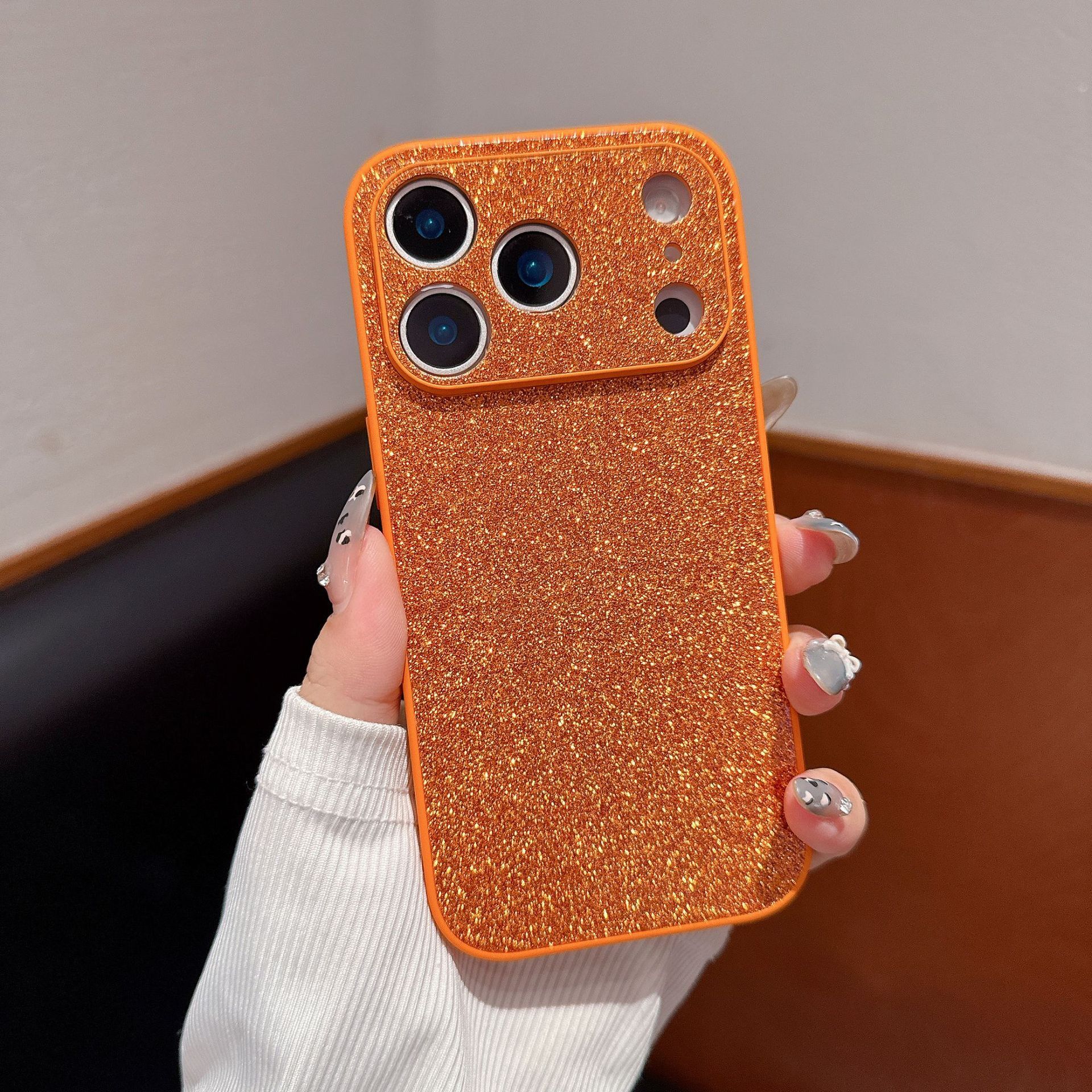Luxurious Glitter Phone Case iPhone 17 Pro Max Compatible with Apple 16/15 Pro High-end Feel Full Coverage Shockproof Case