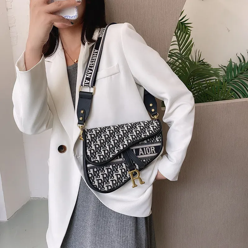 handbag designer bag saddle bag womens crossbody classic shoulder bag printed letters