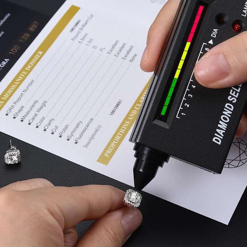 KNB 1CT Certified Moissanite Diamond Classic Square Halo Stud Earrings for Women 925 Sterling Silver Fashion Trendy Fine Jewelry