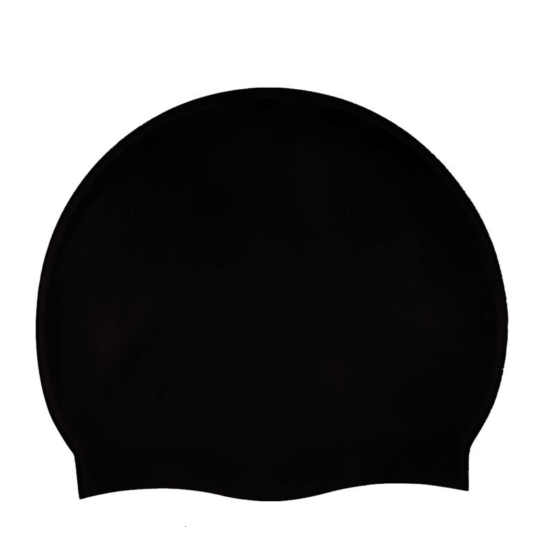 Professional silicone waterproof adult style men's swimming girls, black diving cap for women