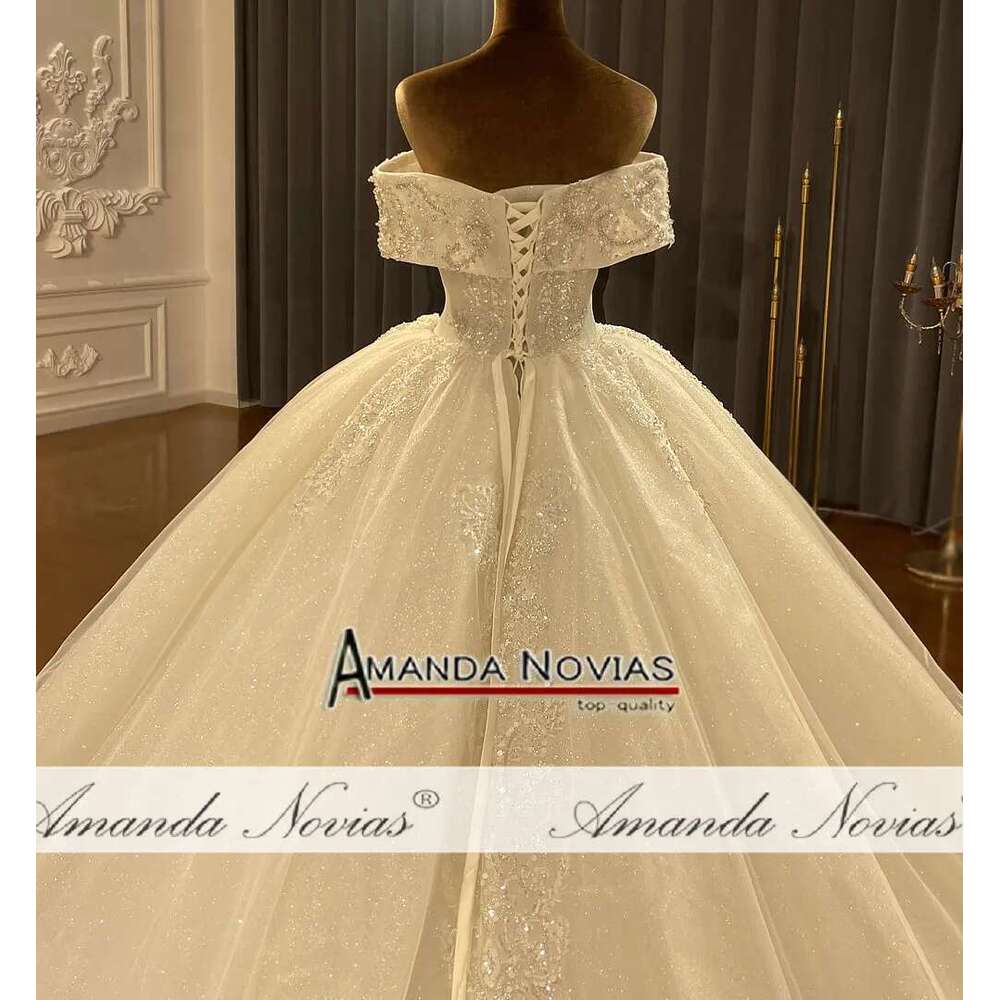 Customized Ns4352 Off The Shoulder Straps Wedding Dress Ball Gown