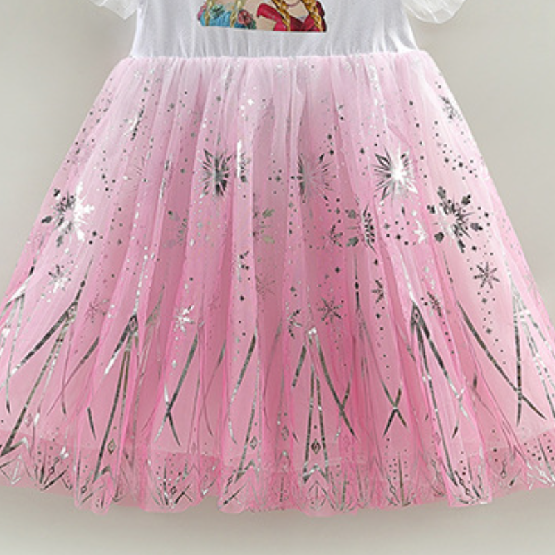 DISNEY toddler designer clothes kids designer clothes Frozen Elsa princess Summer baby girl dress princess dress for children.
