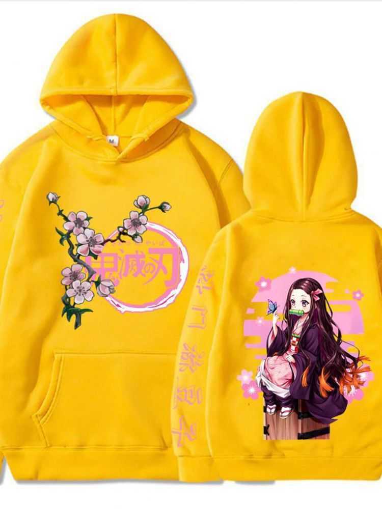 Demon Slayer Anime Hoodies Kamado Nezuko Manga Printed Men Women Hooded Pullovers Oversized Streetwear Male Harajuku SweatshirtXJ2500118