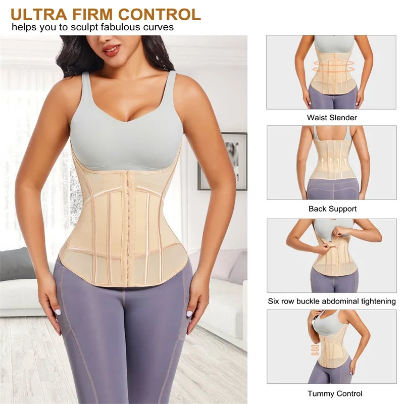 MiiOW waist training tight corset womens binding shape abdominal wrap body weight loss belt flat abdomen exercise female girl 250430