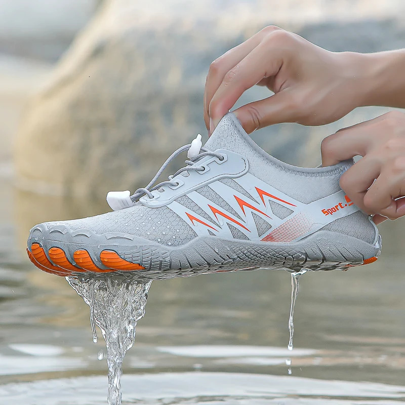 2024 arrival Mens Water Shoes Aqua Shoes Quick Drying Anti-Slip Five Finger Wear-Resistant High-Quality Sneakers Size 35- 250421
