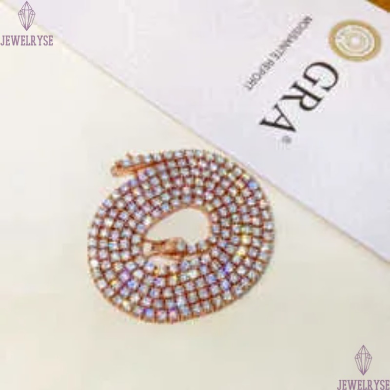 necklace moissanite chain Hip Hop Jewelry Sterling Silver 925 Pass Tester Diamond Chain VVS Moissanite Luxury Tennis Chain