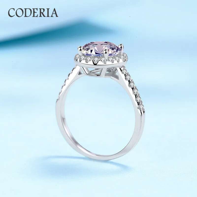 Real Mozanstone 18K Gold Ring 925 Sterling Silver 1CT 2CT Oval Cut Diamond Wedding Engagement Rings For Women High Jewelry Gift