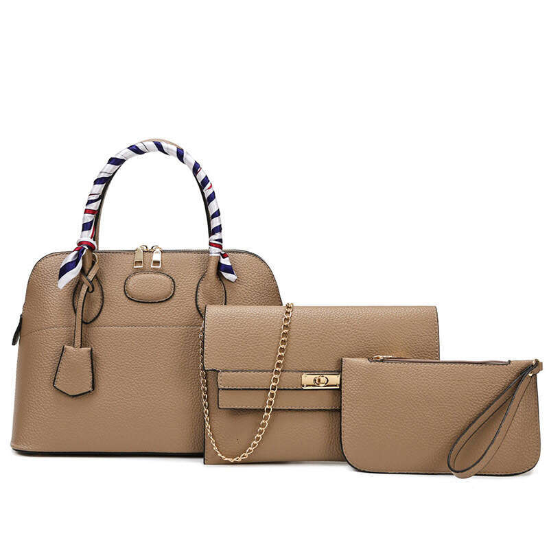 New women's with texture and large capacity, three piece set, mother bag, single shoulder handbag, crossbody bag