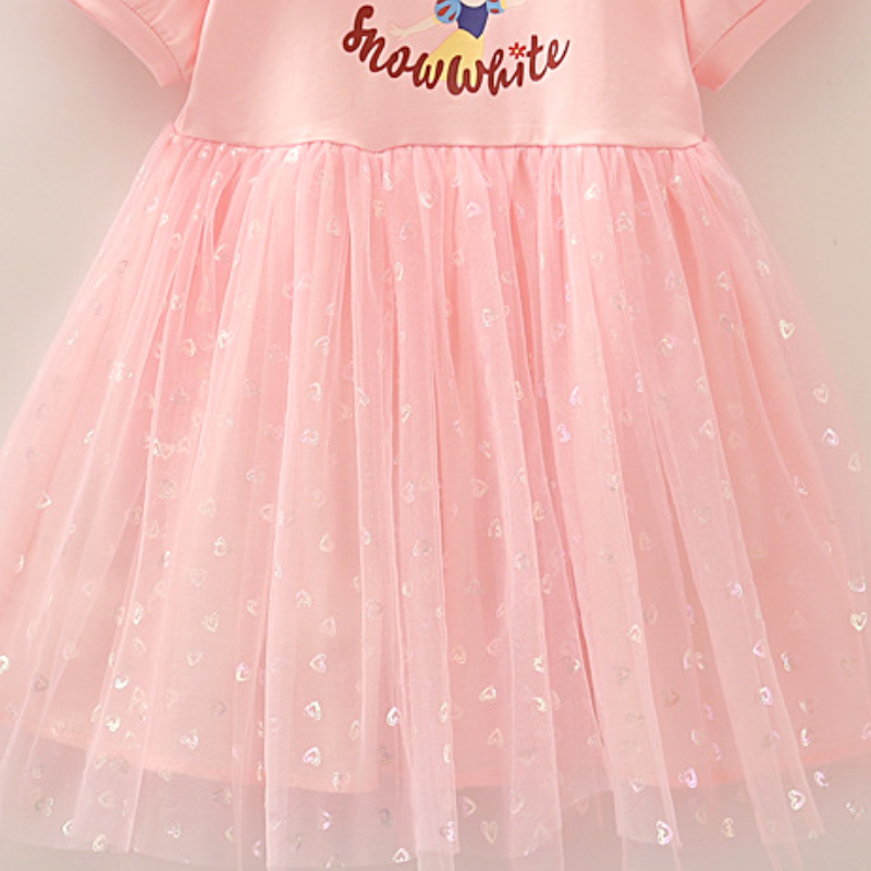 DISNEY kids designer clothes Princess Elsa Little girl's short-sleeved summer dress princess dress for toddlers baby's net and puffy dress