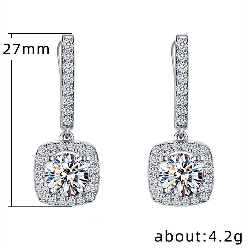 Cao Shi's New Exquisite Women's Micro Set Zircon Versatile Buckle Ear Ornament