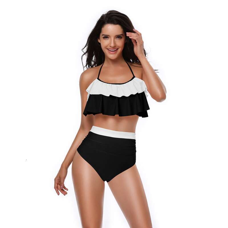European American sexy high waist split women's model manufacturer bikini wholesale swimsuit 2025 new style chic and elegant clothing
