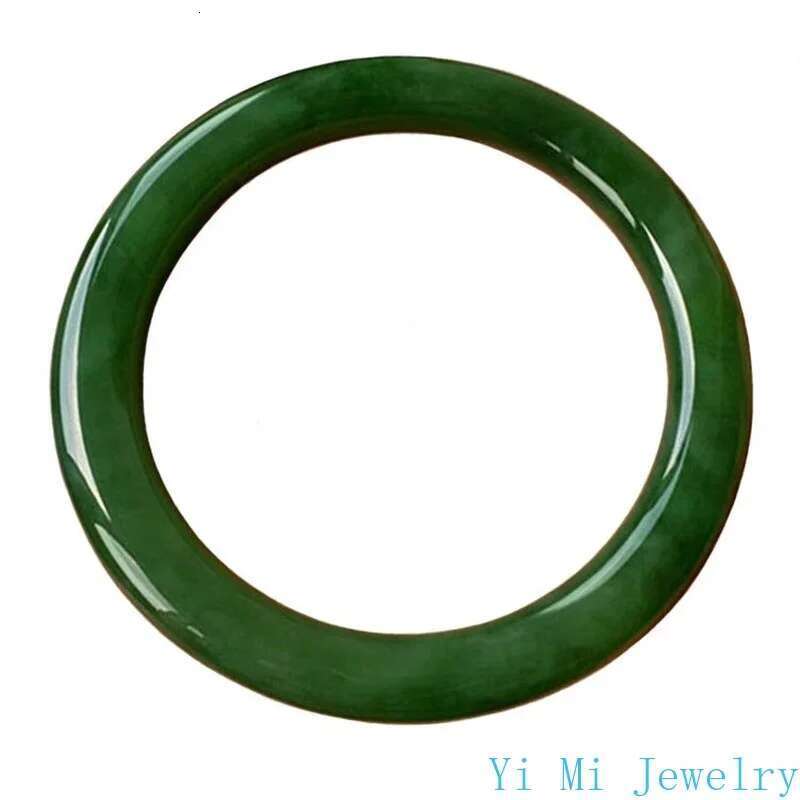 Natural Women's Jasper Full Green Thin Round Jade Bangle Bracelet