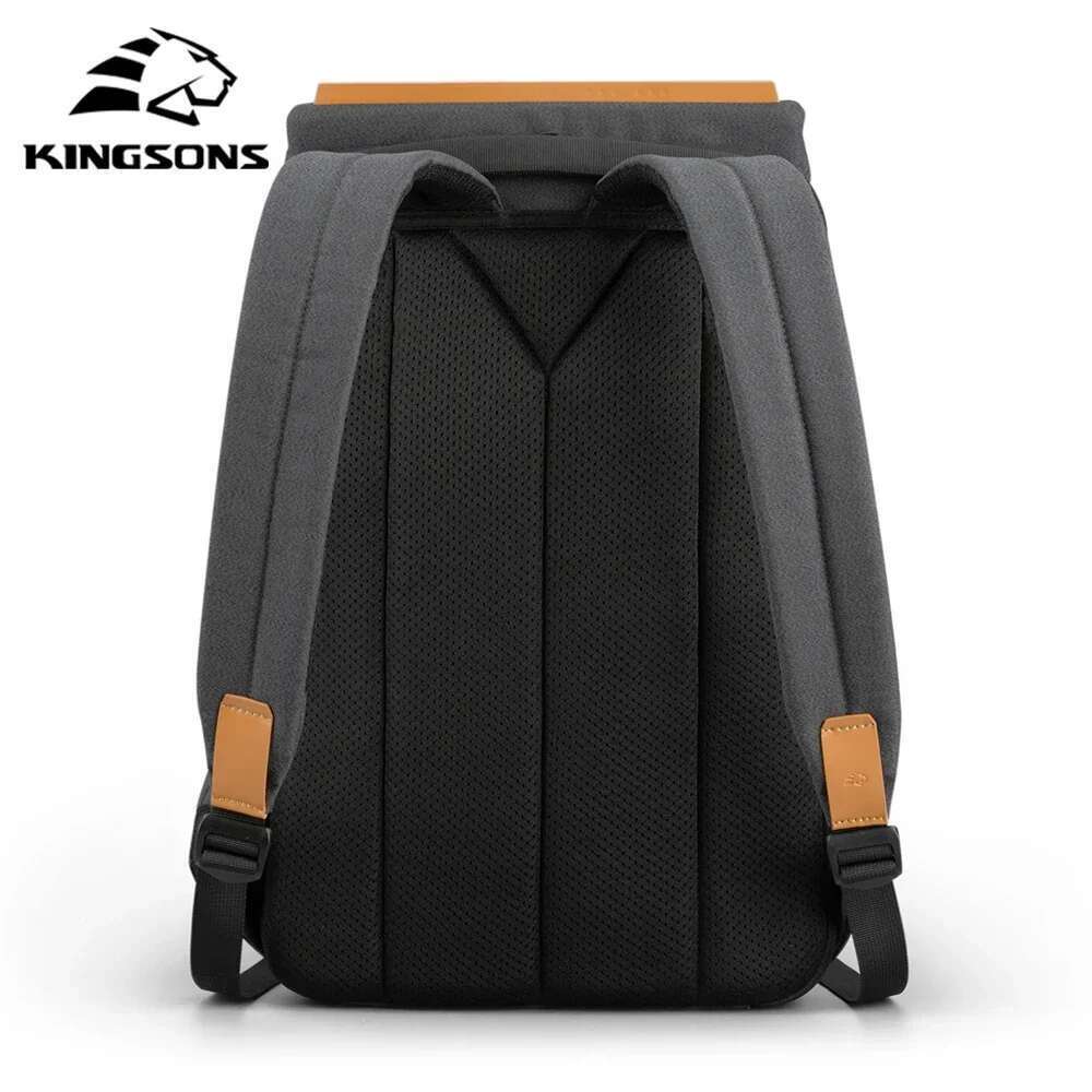 Kingsons 2023 New Anti-theft Men 180 Degree Open USB Charging Laptop Backpack 15.6 inch School Bags for Teenage Boys