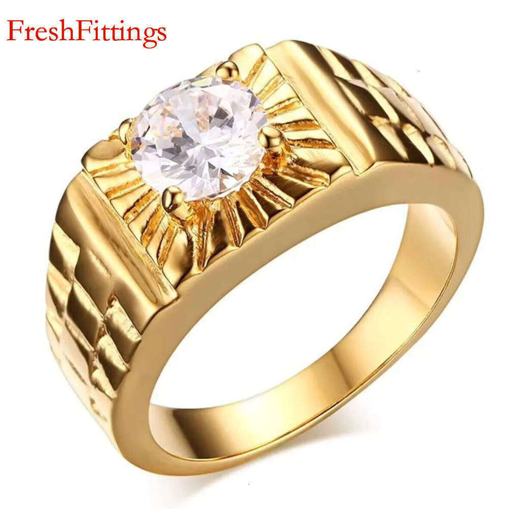 Japanese Men t Gold Over Sterg Moissanite Engagement Lab Created Dia Solitaire Ring