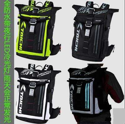 272 waterproof travel with LED night running cold light, motorcycle outdoor riding backpack, backpack