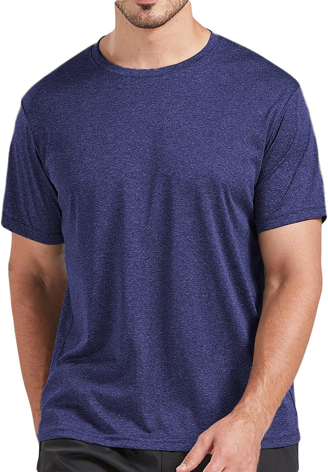5 Pack Men's Dry Fit T Athletic Running Gym Workout Short Sleeve Tee Shirts for Men