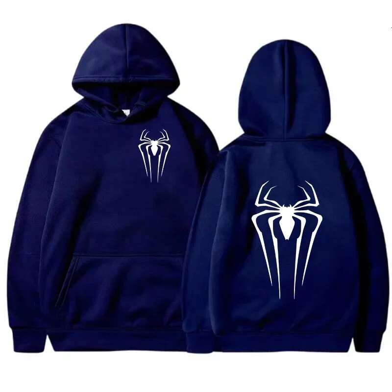 New Men's Women's Pullover Street Print Sweatshirt Spider Pattern Autumn and spring Loose Hoodie fashion clothing women
