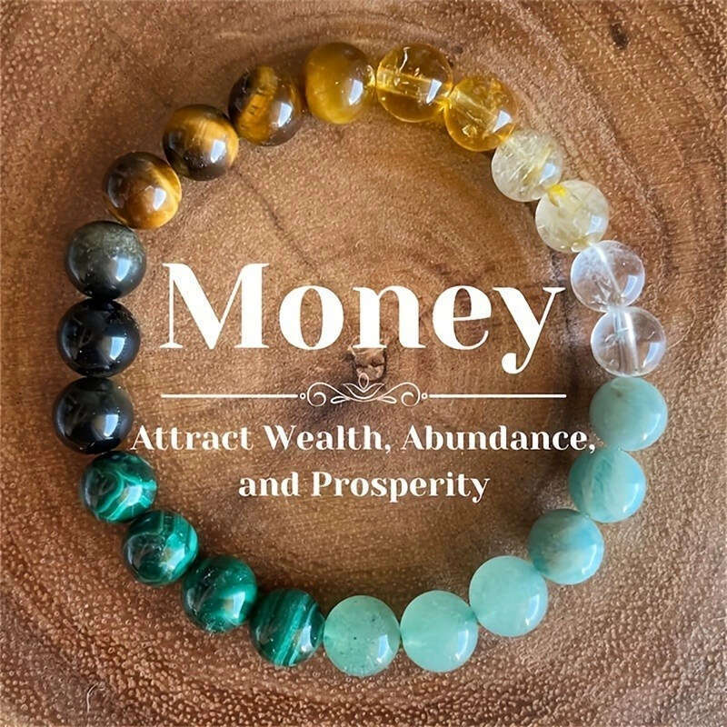 Temu Xiyin TK Natural Green Dongling Yellow Crystal Pea Tiger Eye Stone Bracelet