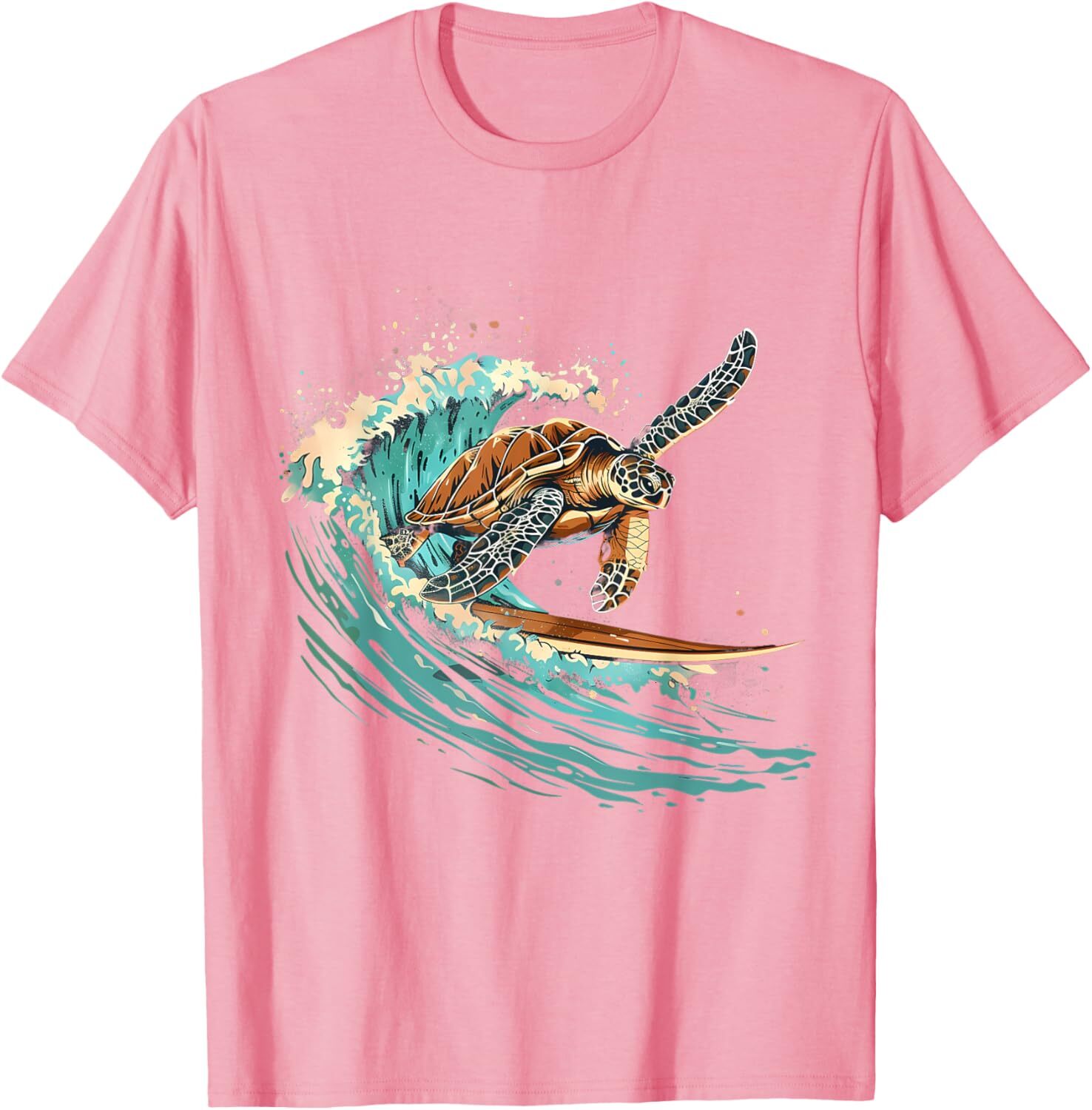 T shirt for Mens Sea Turtle Surfing Ocean Sea Turtle Ocean Sea Animal Lover Graphic Tee Casual Tops Clothes Short sleeve