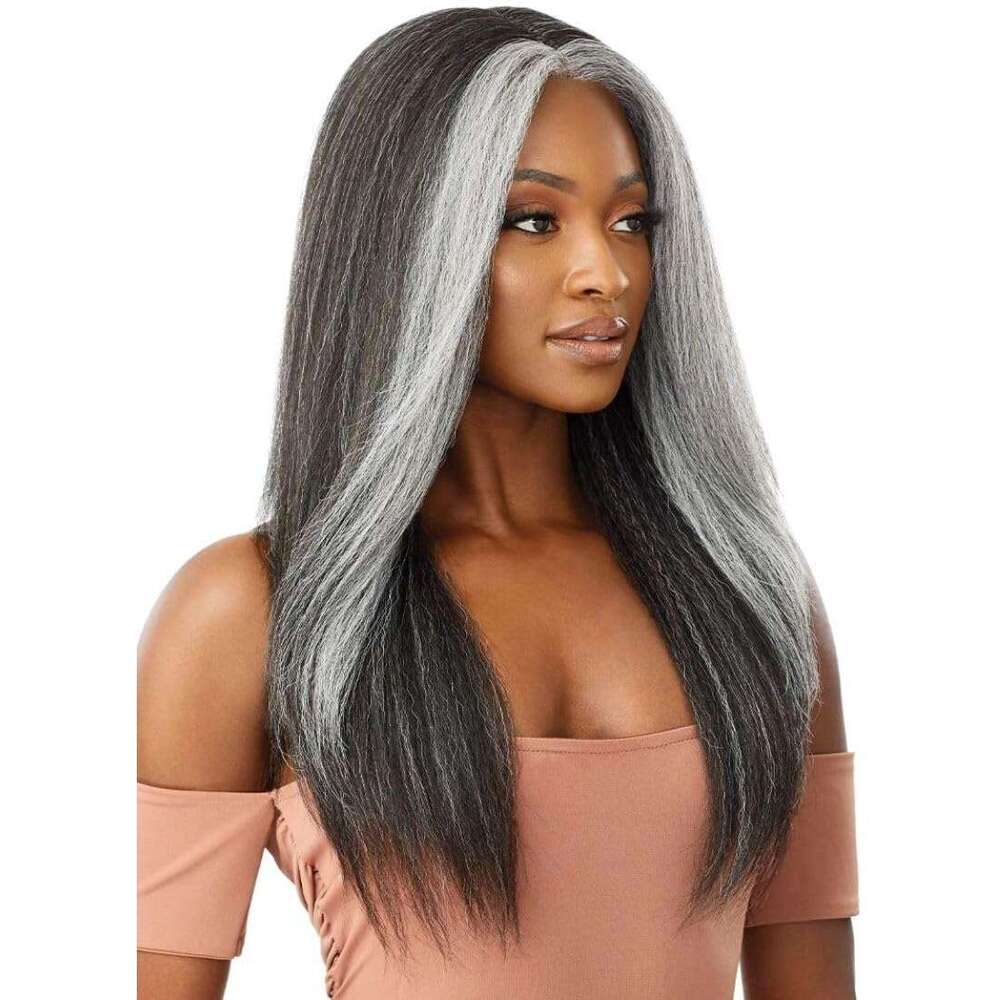 Outre Synthetic Lace Front Wig (Soft & Natural) - NEESHA 203 (Color:1B Off Black)
