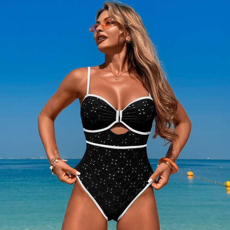 New hot spring in Xingcheng City, wholesale Huludao one-piece swimsuits for women with a sense of . 2025 new casual and versatile fashionable clothing