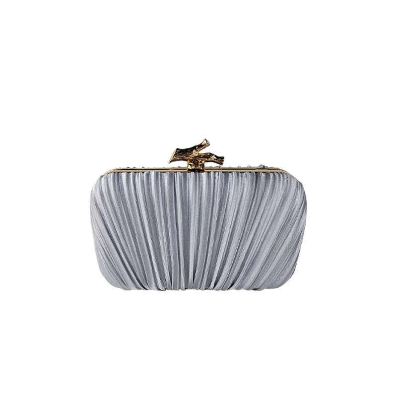 Dinner Bag Large Capacity Fashionable Dinner High End Small Square Bag Metal Handbag Evening Dress Satin Banquet Bag KQ