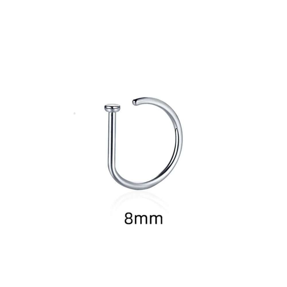Women Men Fake Piering Ring Earrings Fashion Punk Non Piercing Nose Clip Stainless Steel Perforation Septum Body Jewelry