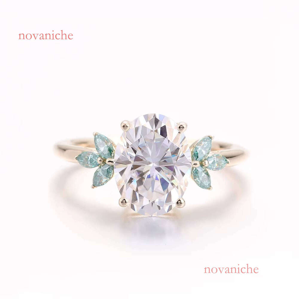 Oval Cut Def Vvs1 Quality Moissanite Dia Ring
