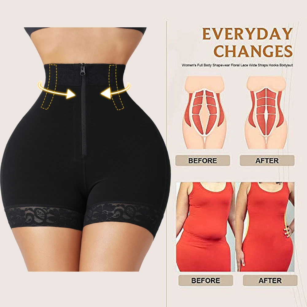 Fajas Colombia waist trainer hip lift shaping corset push up underwear abdominal control enhancement 250430