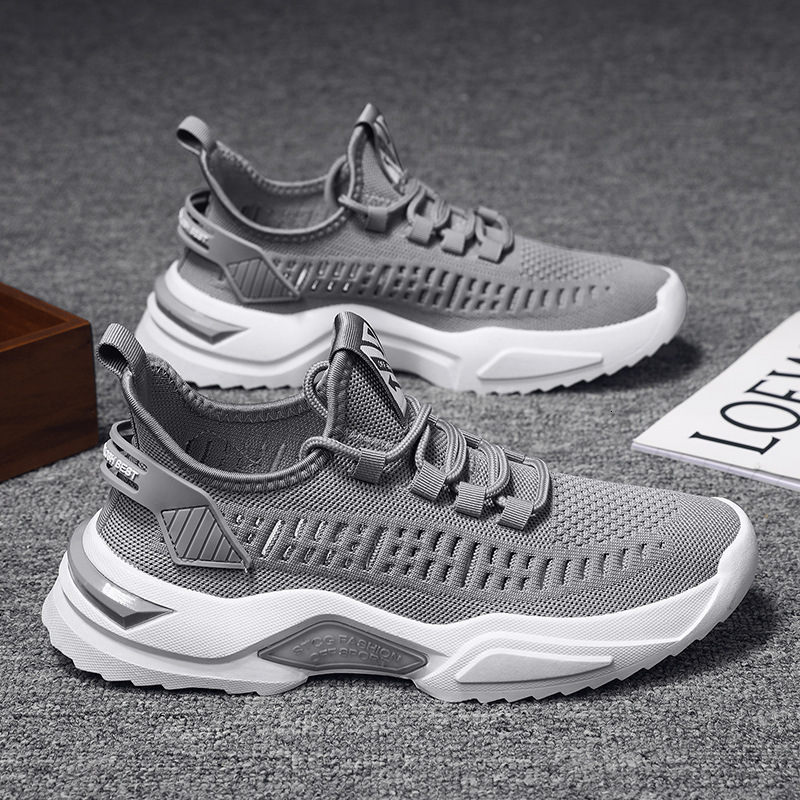 One Step Lazy Flyknit Breathable Casual Men S Trendy Low Top Sneakers Running Shoes Ddmysaturn