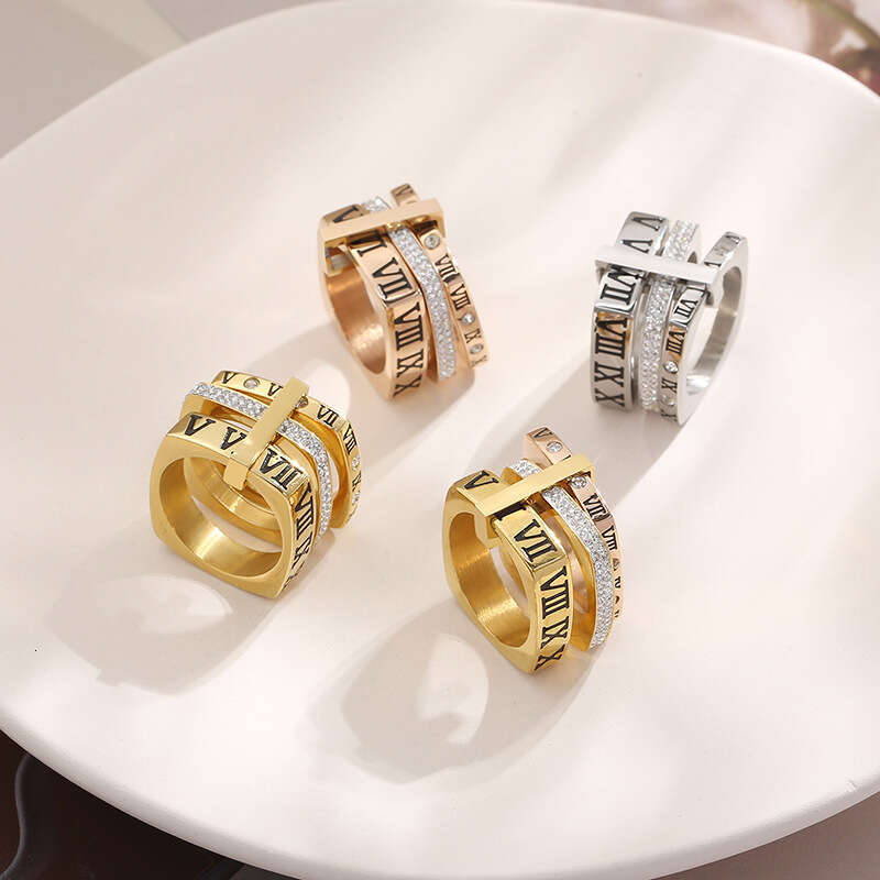 High Quality Designer for Woman Ring Zirconia Engagement Titanium Steel Love Wedding Rings Sier Gold Fashion jewelry Gifts nice