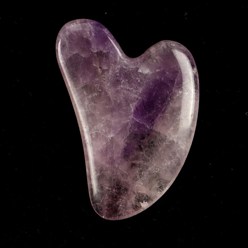 Heart Guasha Stone Face Rose Quartz Jade Massage Tool Chin Nose Scraping Board Massage Facial Health Care Skin 250424
