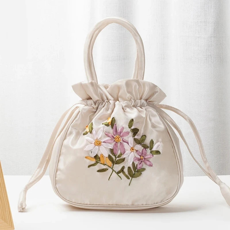 Womens handbag womens handbag mobile phone bag summer small wallet national style embroidered pattern drawstring bag 250427
