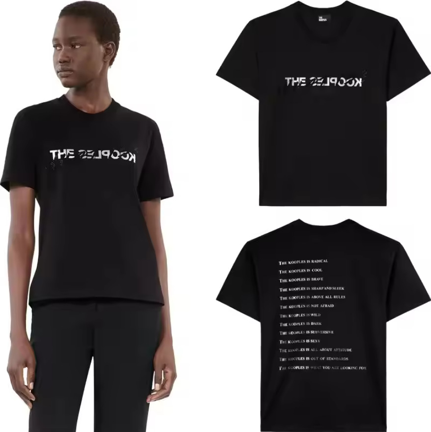 Men's Women's Designer T-shirts Casual Cotton France Hot Sale The Couples Short Sleeves Kooples Oversize Y2k Man Women Unisex Tee