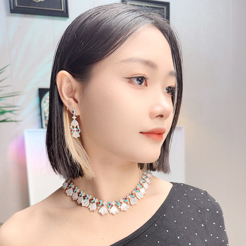 New fashion heavy industry original design elegant temperament ladies wedding dress luxury accessories necklace Free shipping