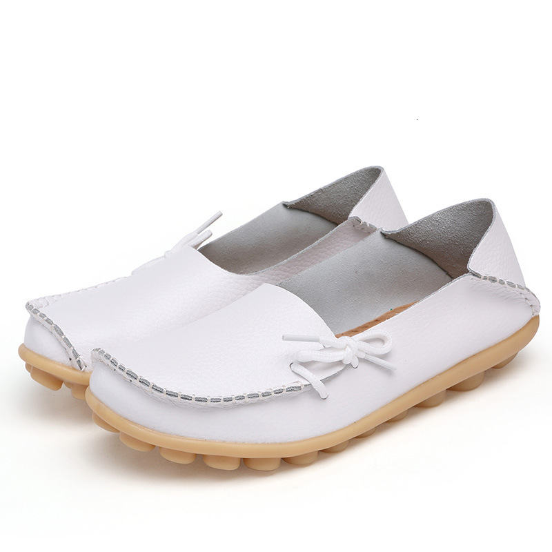 Oversized Two Layer Cowhide Mother S Single Perforated Comfortable Dou Women S Shoes Nurse S Shoes Ddmysaturn