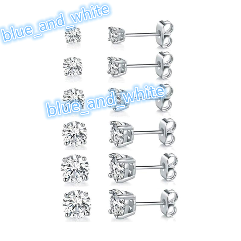Fashion Lab Created Diamond Jewelry Design S925 Sterling Silver Custom Classic Gifts for Women Men Zircon Fine Stud Earrings