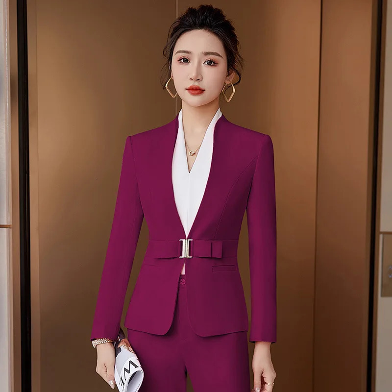 Womens sports pants set long sleeved uniform elegant womens business formal work oversized 3XL 250530