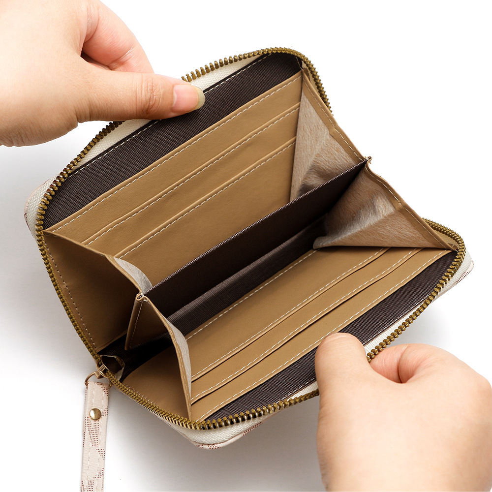 Designer Wallet New Printed Single Pull Women S Business Commuter Large Capacity Zipper Wallet Artistic Handbag Luxury Wallet Key Pouch