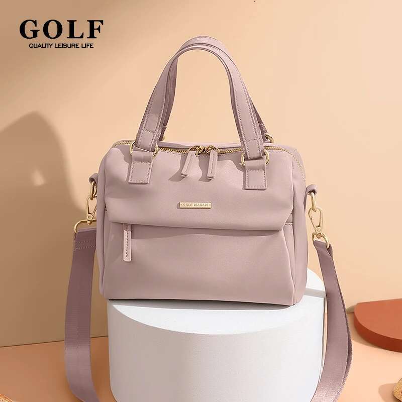GOLF Handbags Women Brand Bags for Shoulder with Pocket Square Nylon Apricot Pink Hand Bag Purse Crossbody Fashion 2024