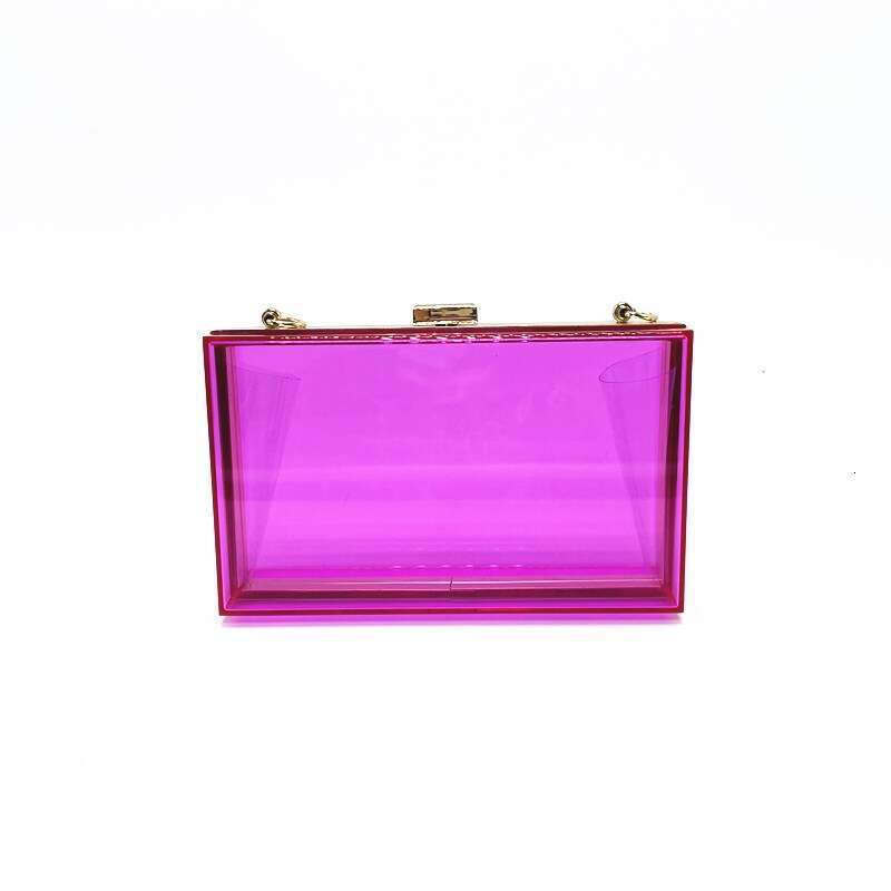 Dinner Bag New Acrylic Small Square Summer Candy Color Transparent Box Banquet Women S Chain Bag KQ