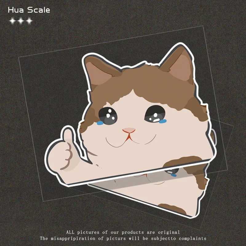 Cartoon Cat Car Personality Reflection Car Stickers Rear Window Cover Scratch Decorative Stickers Accessories H25430